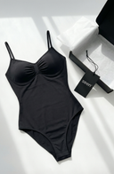 Seamless Bodysuit Black Women Sculpting One Piece Stretch Fabric