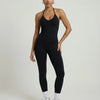 Black Seamless Halter Sculpt Leggings Set