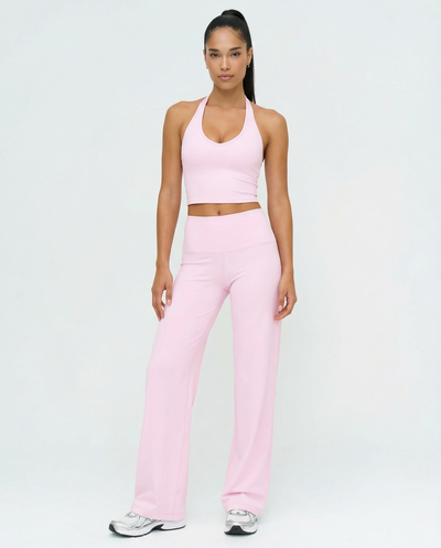 Flare Yoga Pants Set – High Waist & Halter Sports Bra