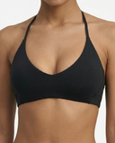 Seen women's seamless wireless sports bra with halter triangle design, offering comfortable support for active wear.