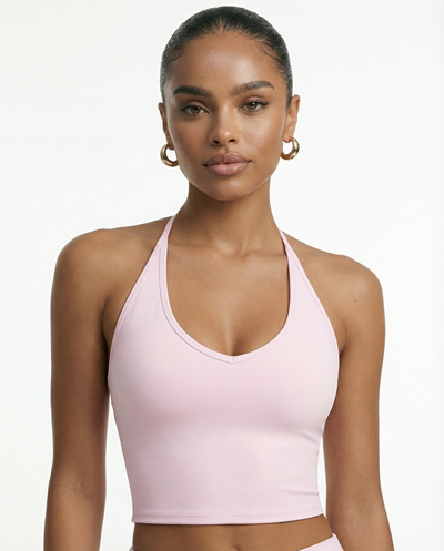 Sports Top Women – Halter Neck Seamless Sculpting Fit