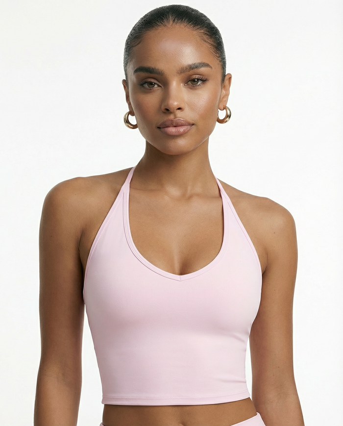 Sports Top Women – Halter Neck Seamless Sculpting Fit