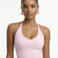 Sports Top Women – Halter Neck Seamless Sculpting Fit