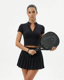 Sports Top Women Zip Front Cropped Workout Top Sculpt