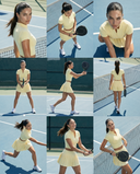Seen active padel skirt set featuring a fitted skirt and matching top, shown on a model ready for sport or training.