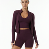 Women's 3-Piece Workout Set – Jacket, Bra & Shorts