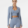 Women's 3-Piece Workout Set – Jacket, Bra & Shorts