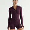 Women's Workout Set – Zip Jacket & Sculpting Shorts
