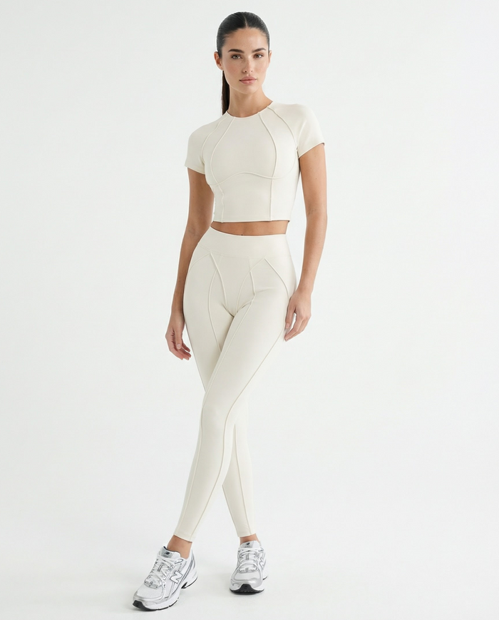 Women's Activewear Set – Sculpting Crop Top & Leggings
