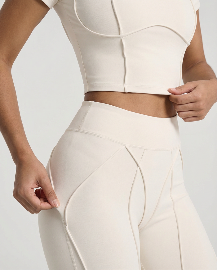 Women's Activewear Set – Sculpting Crop Top & Leggings