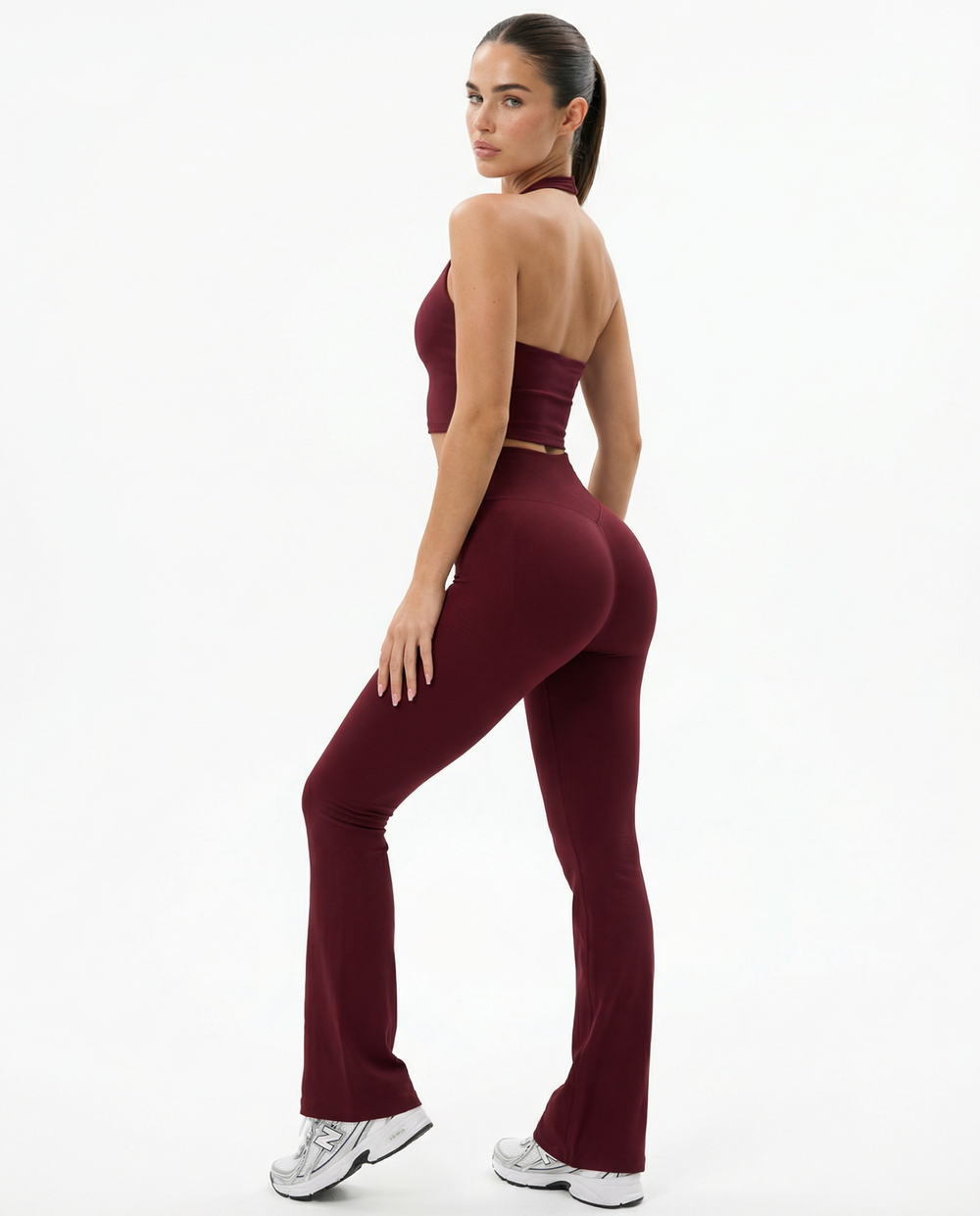 Snatched V-Waist Flare Leggings