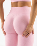 Seen Snatched V-Waist Flare Leggings shown in black, featuring a high waist and wide flare leg design for a stylish fit.