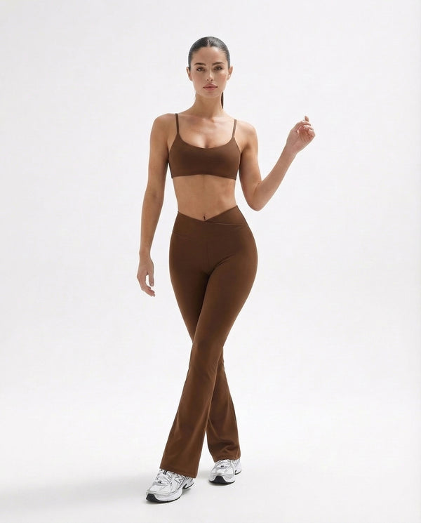 Flare Yoga Pants Set – High Waist Leggings & Sports Bra
