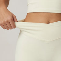 Seen SculptFit beige crop top and shorts activewear set for women, featuring a fitted crop top and matching shorts.