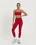 Seen women's seamless workout set with high waist sculpting leggings and matching top, ideal for activewear and gym workouts.
