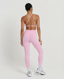 Seen women's seamless workout set with high waist leggings and matching sports top, ideal for activewear and fitness training.