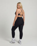 Seen women's seamless workout set featuring high waist sculpting leggings and matching top, ideal for activewear and fitness.