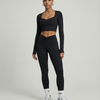 Activewear Set Women Long Sleeve & High Waist Leggings
