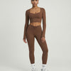 Activewear Set Women Long Sleeve & High Waist Leggings