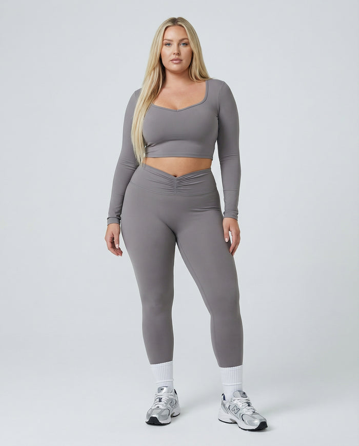 Activewear Set Women Long Sleeve & High Waist Leggings