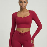 Activewear Set Biker Shorts & Long Sleeve – Sculpting