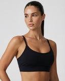 Crossover High Waist Shorts Set in Black