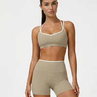 Sculpt Biker Short Set in Linen