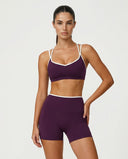 Sculpt Biker Short Set in Purple