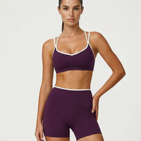 Sculpt Biker Short Set in Purple