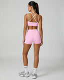 Sculpt Biker Short Set in Pink