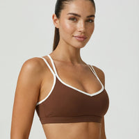 Sculpt Biker Short Set in Brown
