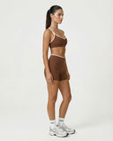 Sculpt Biker Short Set in Brown