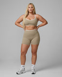 Sculpt Biker Short Set in Linen