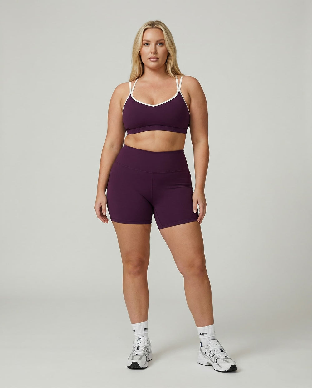 Sculpt Biker Short Set in Purple