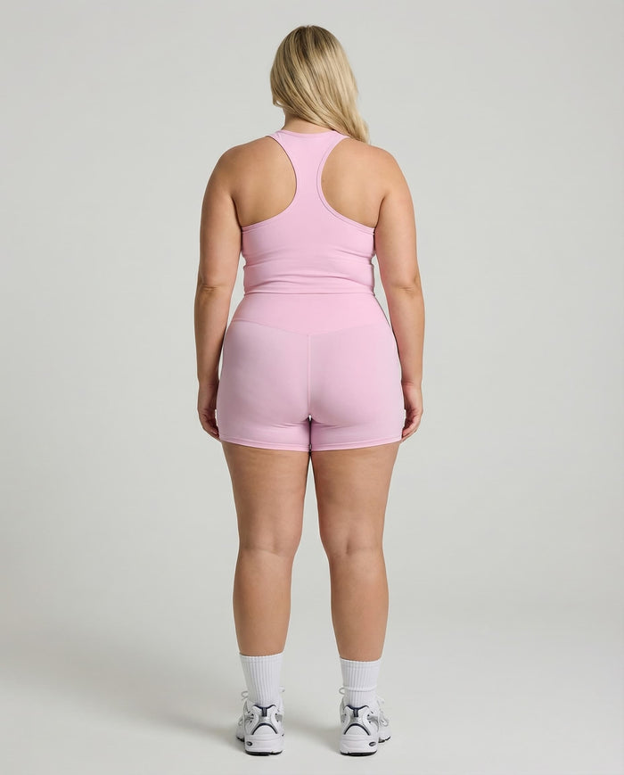 Pink Sculpt Racerback Tank & Shorts Set