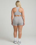 Grey Sculpt Racerback Tank & Shorts Set