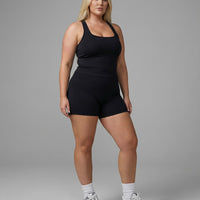 Black Sculpt Racerback Tank & Shorts Set