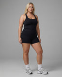 Black Sculpt Racerback Tank & Shorts Set