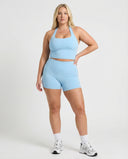 Sky Blue Sculpt Racerback Tank & Shorts Set