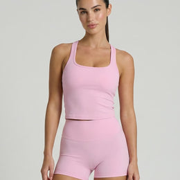 Pink Sculpt Racerback Tank & Shorts Set