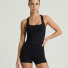 Black Sculpt Racerback Tank & Shorts Set