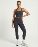 Charcoal Grey Sculpt Racerback Tank & Leggings Set