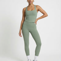Matcha Green Sculpt Racerback Tank & Leggings Set