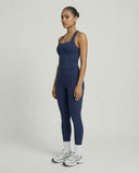 Navy Blue Sculpt Racerback Tank & Leggings Set