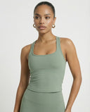 Matcha Green Sculpt Racerback Tank & Leggings Set