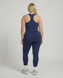 Navy Blue Sculpt Racerback Tank & Leggings Set