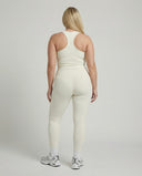 Ivory White Sculpt Racerback Tank & Leggings Set