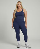 Navy Blue Sculpt Racerback Tank & Leggings Set