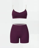 Sculpt Biker Short Set in Purple