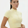 Sports Top Women Zip Front Cropped Workout Top Sculpt